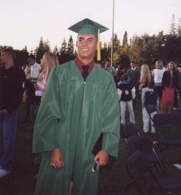 Matt at his high school graduation in June 2002