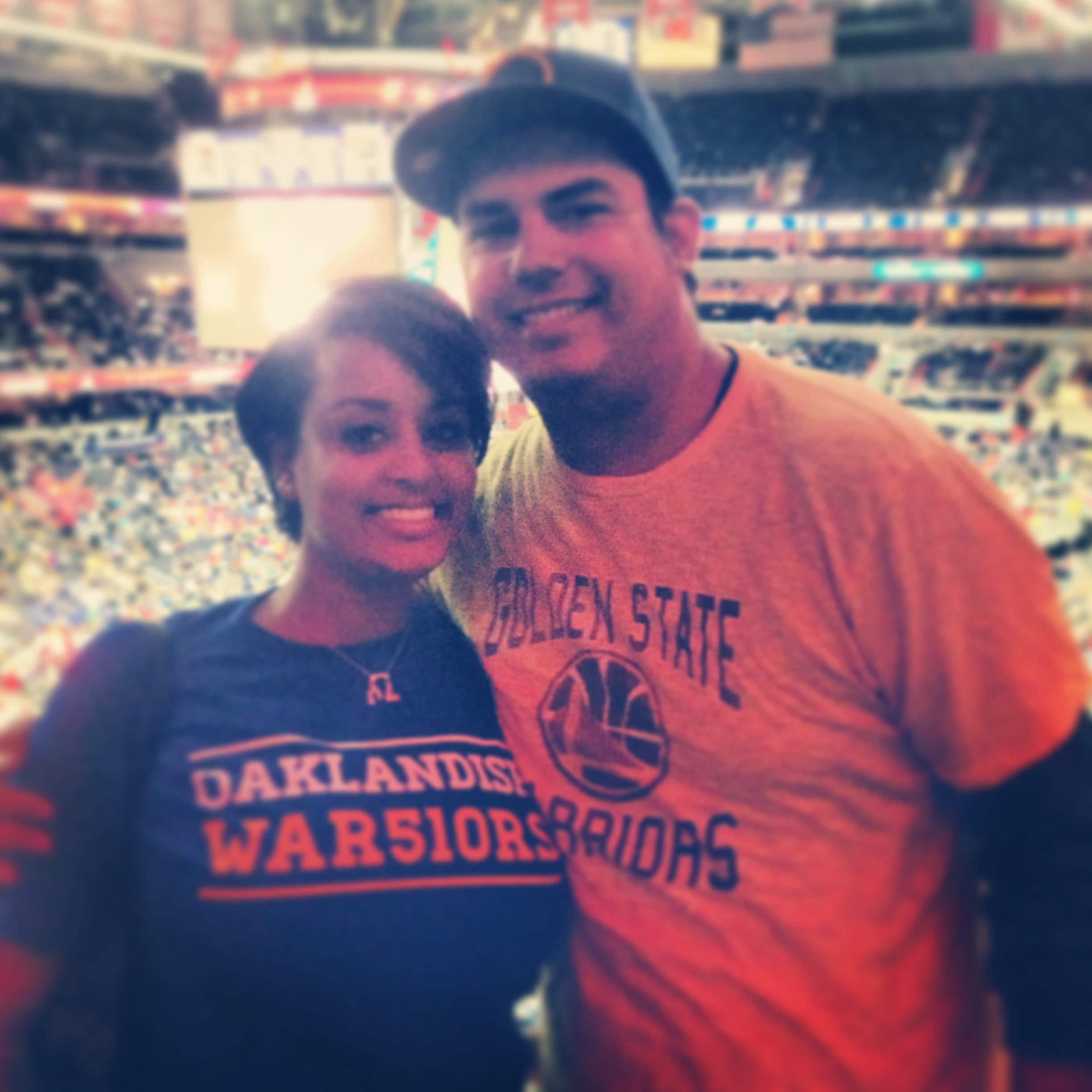 Matt and Sophia at Warriors game in D.C.